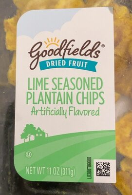 Lime Seasoned Flavored Plantain Chips, Lime Seasoned