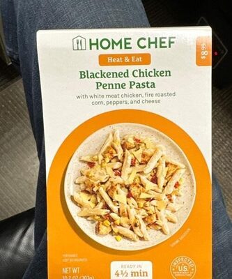 Blackened Chicken Penne Pasta With White Meat Chicken, Fire Roasted Corn, Peppers, And Cheese, Blackened Chicken