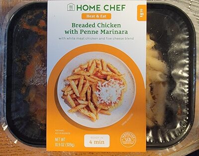 Breaded Chicken With Penne Marinara With White Meat Chicken And Five Cheese Blend, Breaded Chicken
