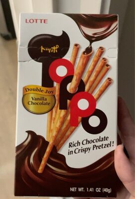 Vanilla Chocolate Toppo Rich Chocolate In Crispy Pretzel, Vanilla Chocolate