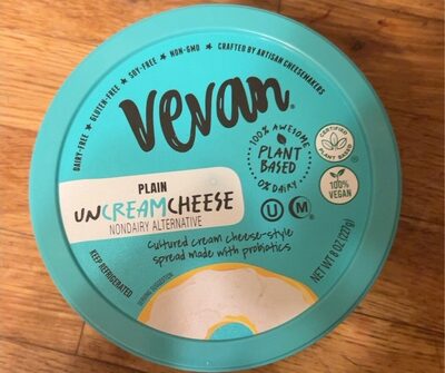 Plain Uncream Cheese Nondairy Alternative, Plain Uncream Cheese