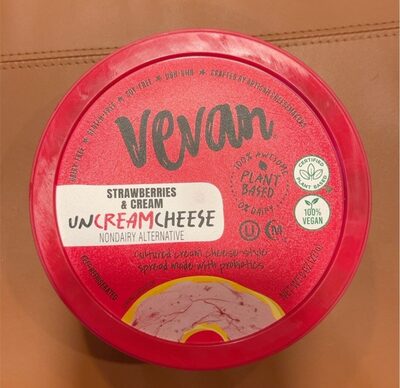 Strawberries & Cream Uncream Cheese Nondairy Alternative, Strawberries & Cream