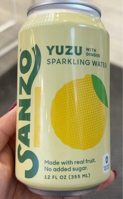 Yuzu Sparkling Water With Ginger, Yuzu With Ginger