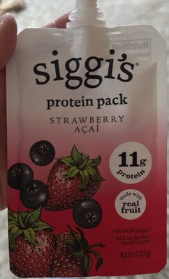 siggi's Reduced Fat Protein Pack, Strawberry Acai, 4.5 oz. Yogurt Pouch