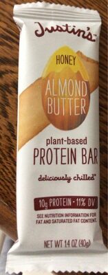 Honey Almond Butter Plant-Based Protein Bar, Honey Almond Butter
