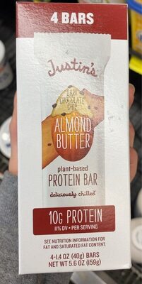 Dark Chocolate Chip Almond Butter Plant-Based Protein Bars, Dark Chocolate Chip Almond Butter