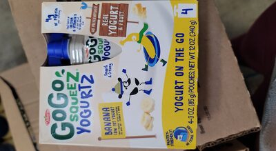 Banana Low Fat Yogurt On The Go Yogurtz, Banana