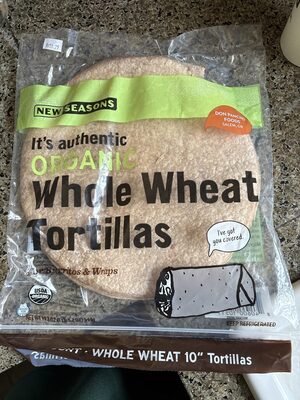 Whole Wheat Organic Tortillas, Whole Wheat