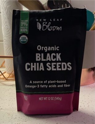 Black Organic Chia Seeds, Black