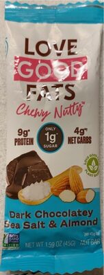 Dark Chocolatey Sea Salt & Almond Nut Bar, Dark Chocolate; Sea Salt; Almond