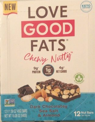 Dark Chocolatey Sea Salt & Almond Chewy-Nutty Nut Bars, Dark Chocolatey Sea Salt & Almond