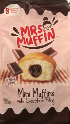 Mini Muffins With Chocolate Filling, Chocolate