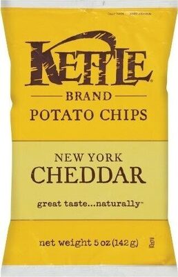 Kettle Brand Potato Chips, White Cheddar Kettle Chips, 5 Oz