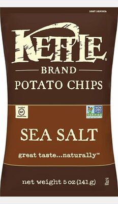 Kettle Brand Potato Chips, Sea Salt Kettle Chips, 5 Oz
