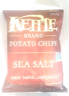 Kettle Brand Potato Chips, Sea Salt Kettle Chips, Snack Bag, 2 Oz