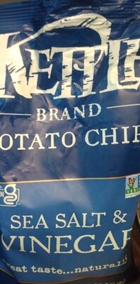 Kettle Brand Potato Chips, Sea Salt and Vinegar Kettle Chips, 8.5 Oz
