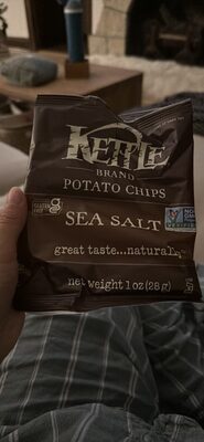 Kettle Brand Potato Chips, Sea Salt Kettle Chips, Snack Bag, 1 Oz