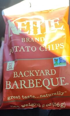 Kettle Brand Potato Chips, Backyard Barbeque Kettle Chips, Snack Bag, 2 Oz