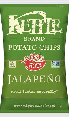 Kettle Brand Potato Chips, Jalapeno Kettle Chips, 8.5 Oz