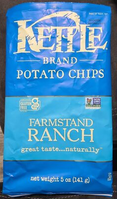 Kettle Brand Potato Chips, Farmstand Ranch Kettle Chips, 5 Oz