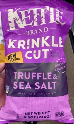 Kettle Brand Potato Chips, Krinkle Cut, Truffle Oil and Sea Salt Kettle Chips, 8.5 Oz