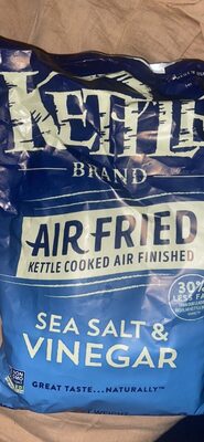 Kettle Brand Potato Chips, Air Fried Sea Salt & Vinegar Kettle Chips, 6.5 Oz Bag