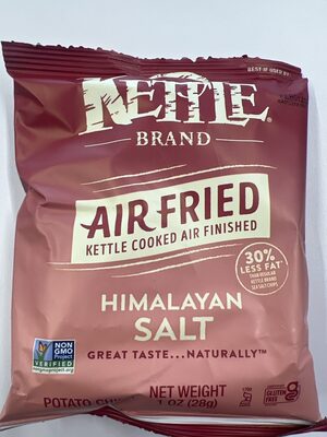 Kettle Brand Potato Chips, Air Fried Himalayan Salt Kettle Chips, 1 Oz Snack Bag