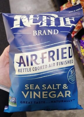 Kettle Brand Potato Chips, Air Fried Sea Salt and Vinegar Kettle Chips, 1.7 Oz Snack Bag