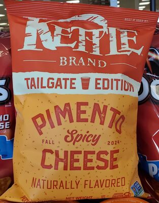 Kettle Brand Spicy Pimento Cheese Flavored Potato Chips, 6.5 Oz Bag