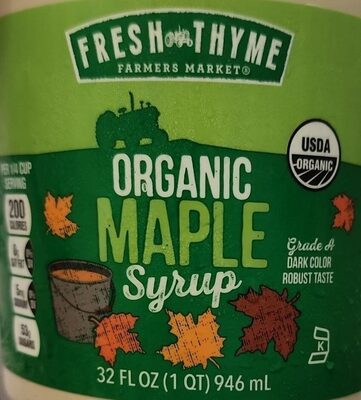Maple Organic Syrup, Maple