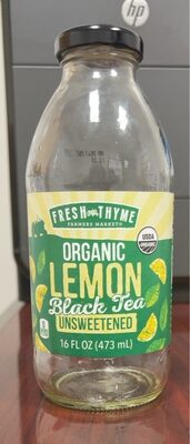 Lemon Organic Unsweetened Black Tea, Lemon