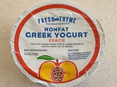 Peach Nonfat Greek Yogurt, Peach