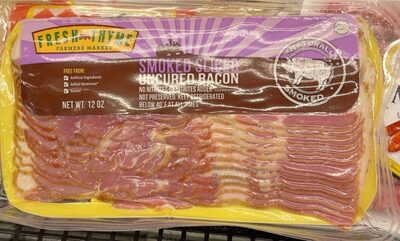 Uncured Smoked Sliced Bacon, Uncured