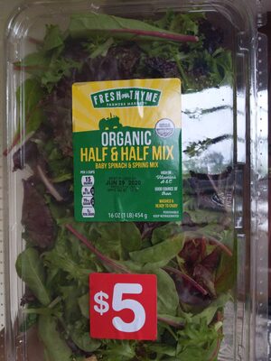 Organic Half & Half Baby Spinach & Spring Mix