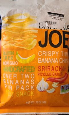 Sriracha With Pickled Garlic Crispy Thin Banana Chips, Sriracha With Pickled Garlic
