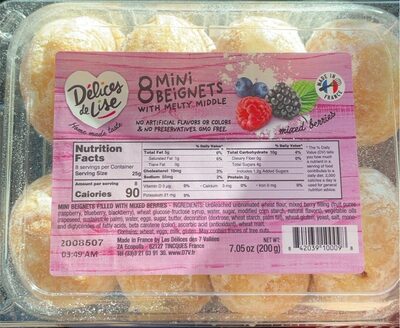 Mixed Berries Mini Beignets With Melty Middle, Mixed Berries, Melty Middle
