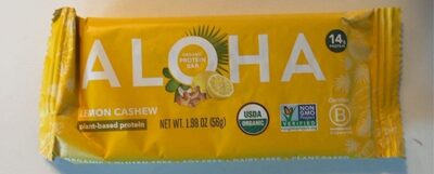 Lemon Cashew Organic Protein Bars, Lemon Cashew