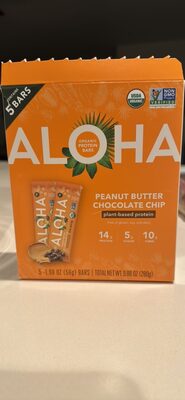 Peanut Butter Chocolate Chip Organic Protein Bars, Peanut Butter Chocolate Chip