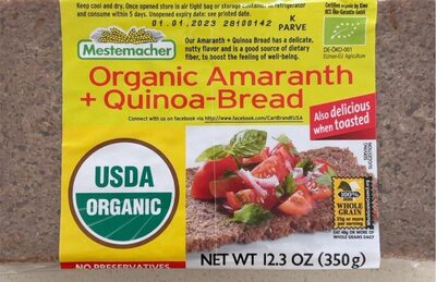 Organic Amaranth + Quinoa-Bread