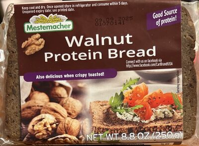 Walnut Protein Bread, Walnut