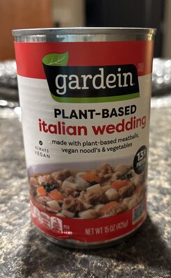 Italian Wedding Made With Plant-Based Meatballs, Vegan Noodl's & Vegetables Soup, Italian Wedding