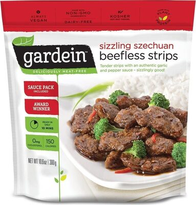 Szechuan Style Plant-Based Be'F Strips With A Szechuan Style Sauce, Szechuan Style