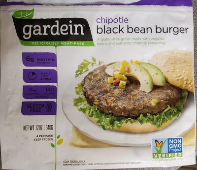 Chipotle Plant-Based Black Bean Burger, Chipotle