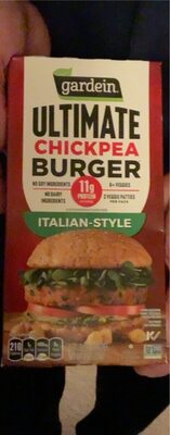 Italian-Style Chickpea Ultimate Burger Veggie Patties, Italian-Style Chickpea
