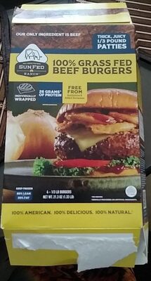 100% Grass Fed Beef Burgers