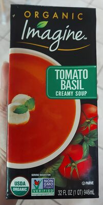 Organic Tomato Basil Creamy Soup , Tomato; Basil
