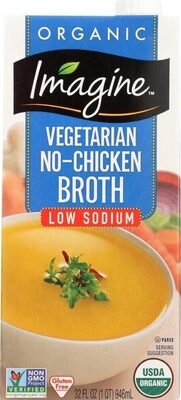 No-Chicken Organic Low Sodium Fat Free & No Added Msg Broth, No-Chicken