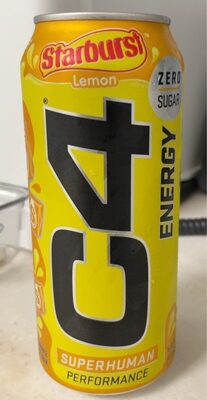 Lemon Flavored Super Human Performance Performance Energy Drink, Lemon