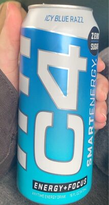 Icy Blue Razz C4 Smart Energy + Focus Anytime Energy Drink, Icy Blue Razz