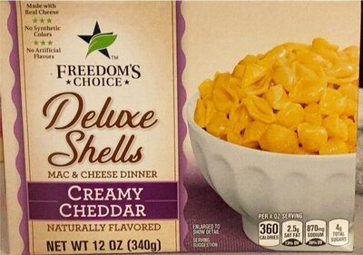 Creamy Cheddar Deluxe Shells Mac & Cheese Dinner, Creamy Cheddar